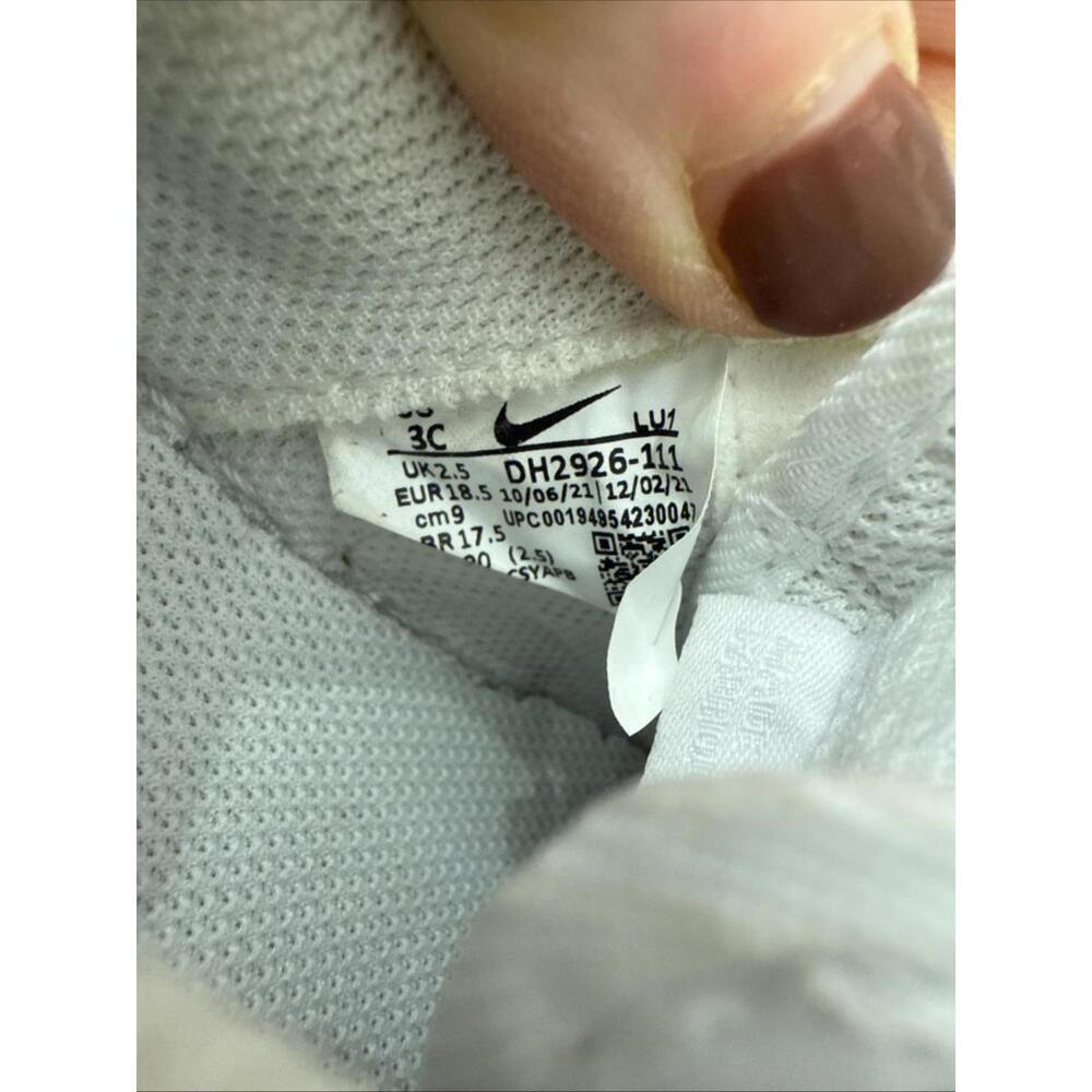 Nike Air Force 1 AF1 child Size 3C White Athletic Sneakers (DH2926-111) - Picture 8 of 8